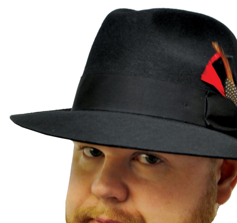 Gangster Black Adult Hat Medium