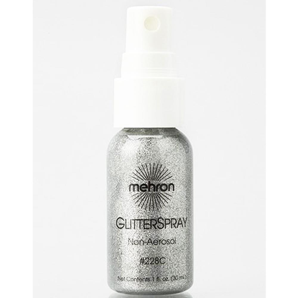 Mehron Glitter Spray 1oz Silver Makeup Accessory