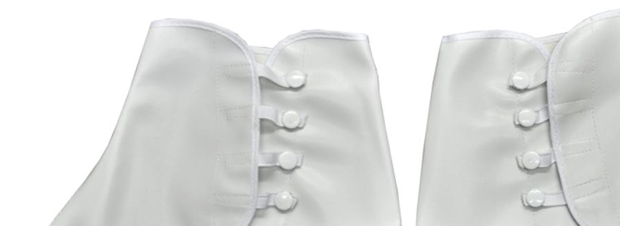 White Short Vinyl Spats Adult Costume Accessory