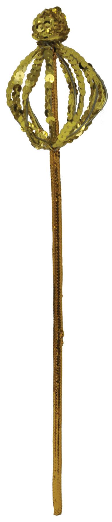 Gold Sequin Scepter Adult Costume Accessory