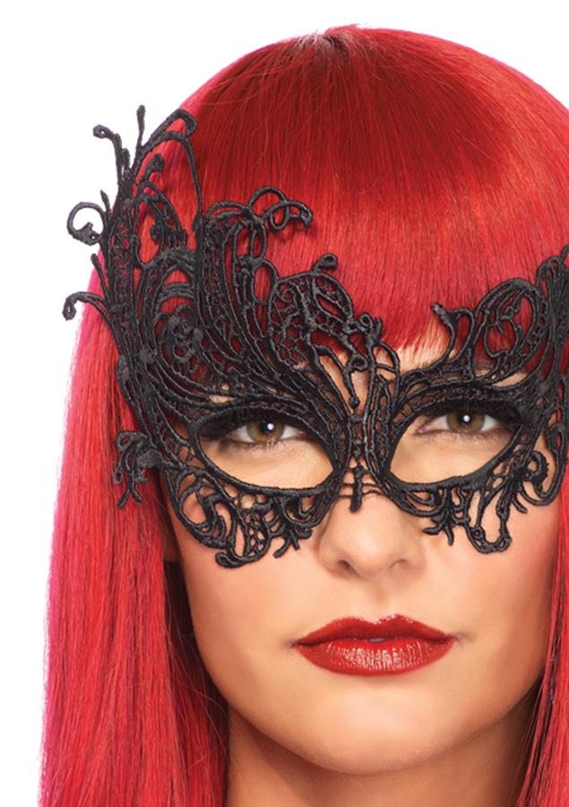 Fantasy Venetian Black Adult Mask