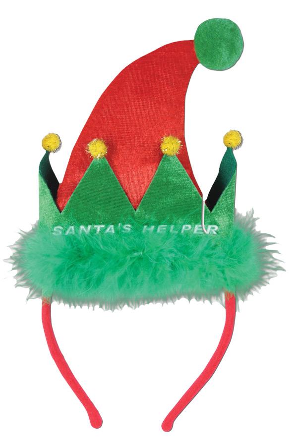Santa Helper Headband Adult Costume Accessory