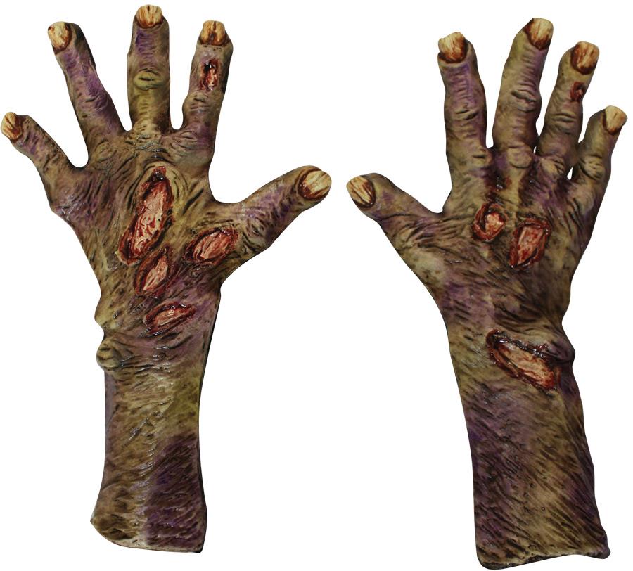 Zombie Rotted Large Latex Adult Gloves
