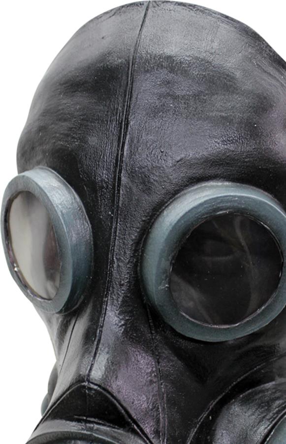 Smoke Black Latex Gas Adult Mask