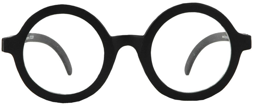 School Boy Glasses Black Clear Adult Costume Accessory