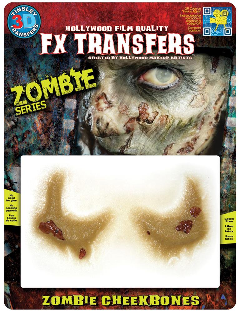 Zombie Cheekbones Medium 3D FX Makeup Accessory