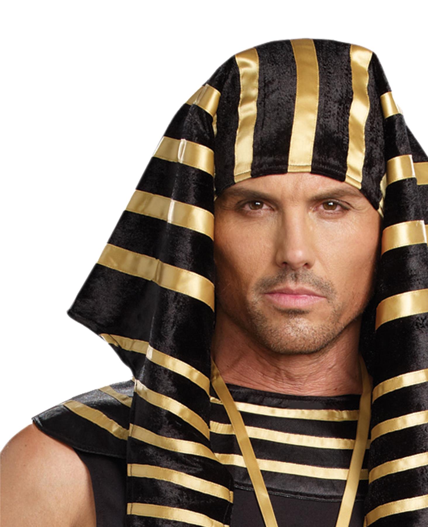 Pharaoh Black Gold Headpiece Adult Costume Accessory