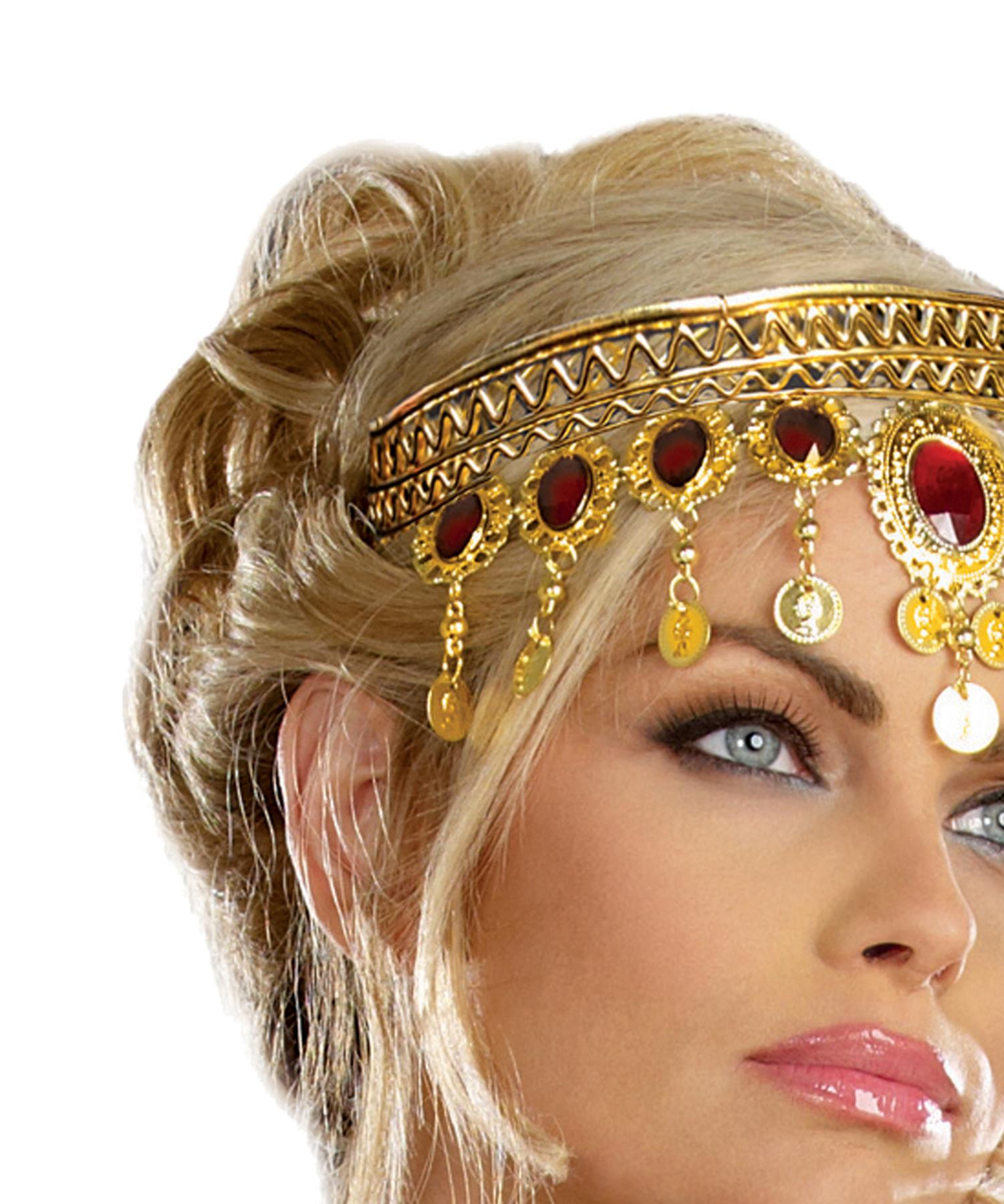 Gold Dripping Rubies Headpiece Adult Costume Accessory