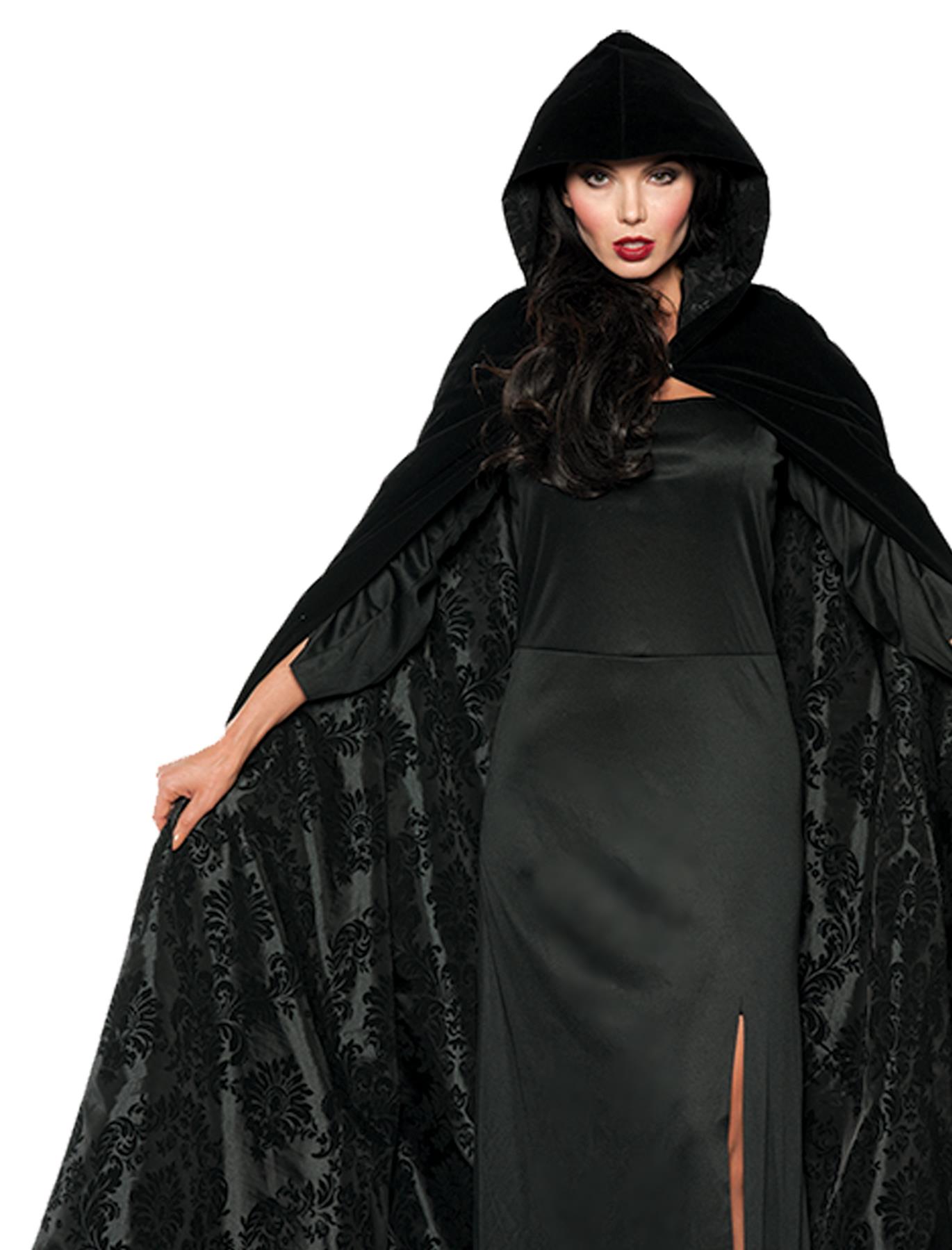 Velvet Satin Black Adult Cape