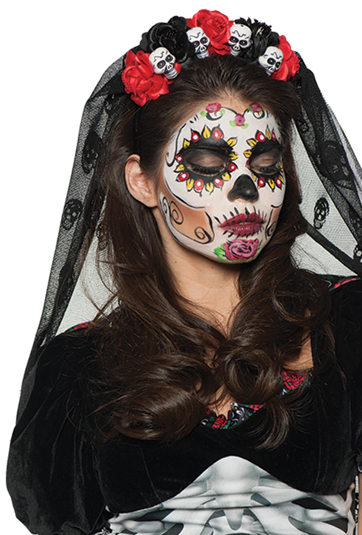 Day of the Dead Mantilla Adult Costume Accessory