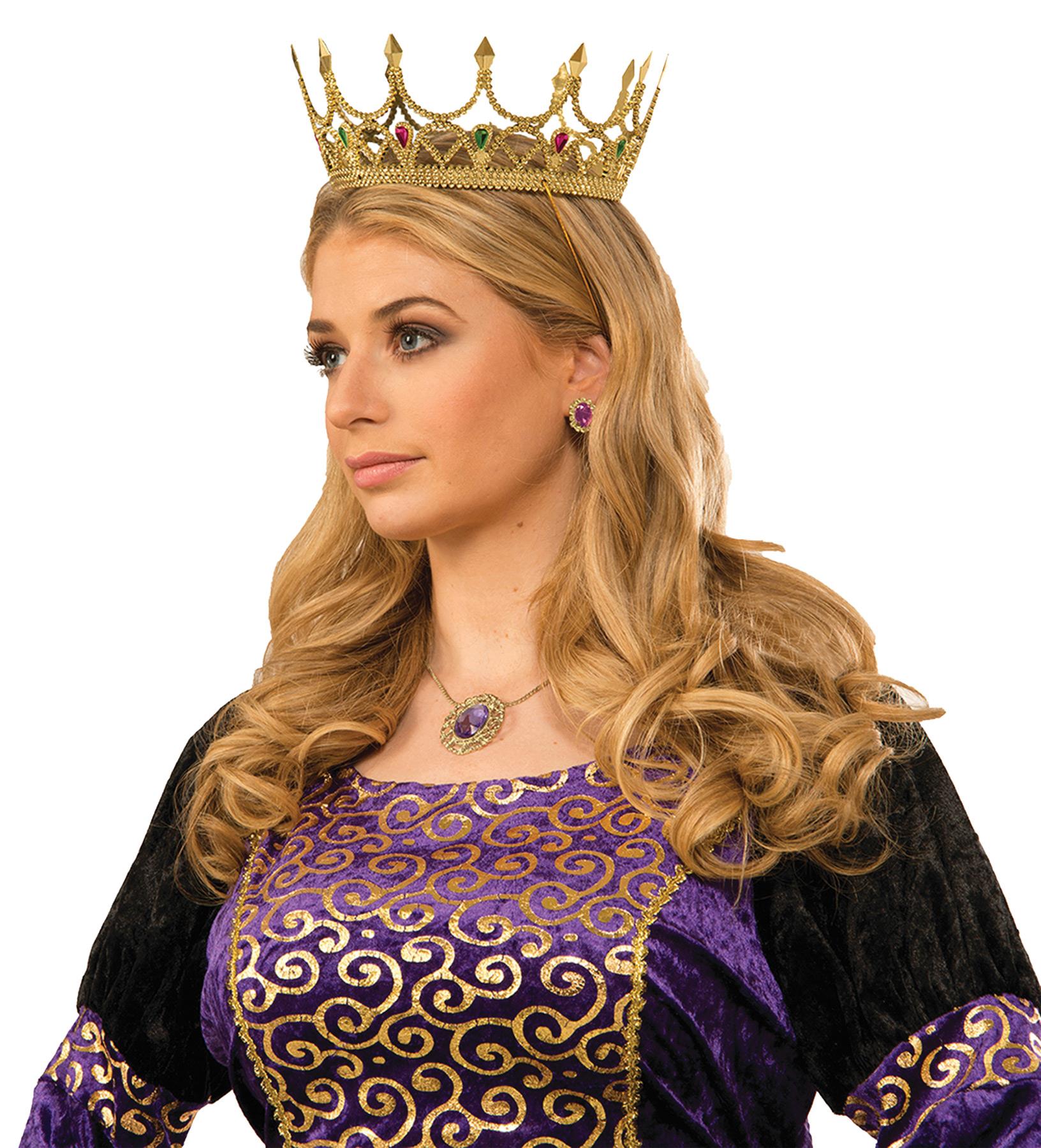Royal Queen Crown Gold Adult Costume Accessory