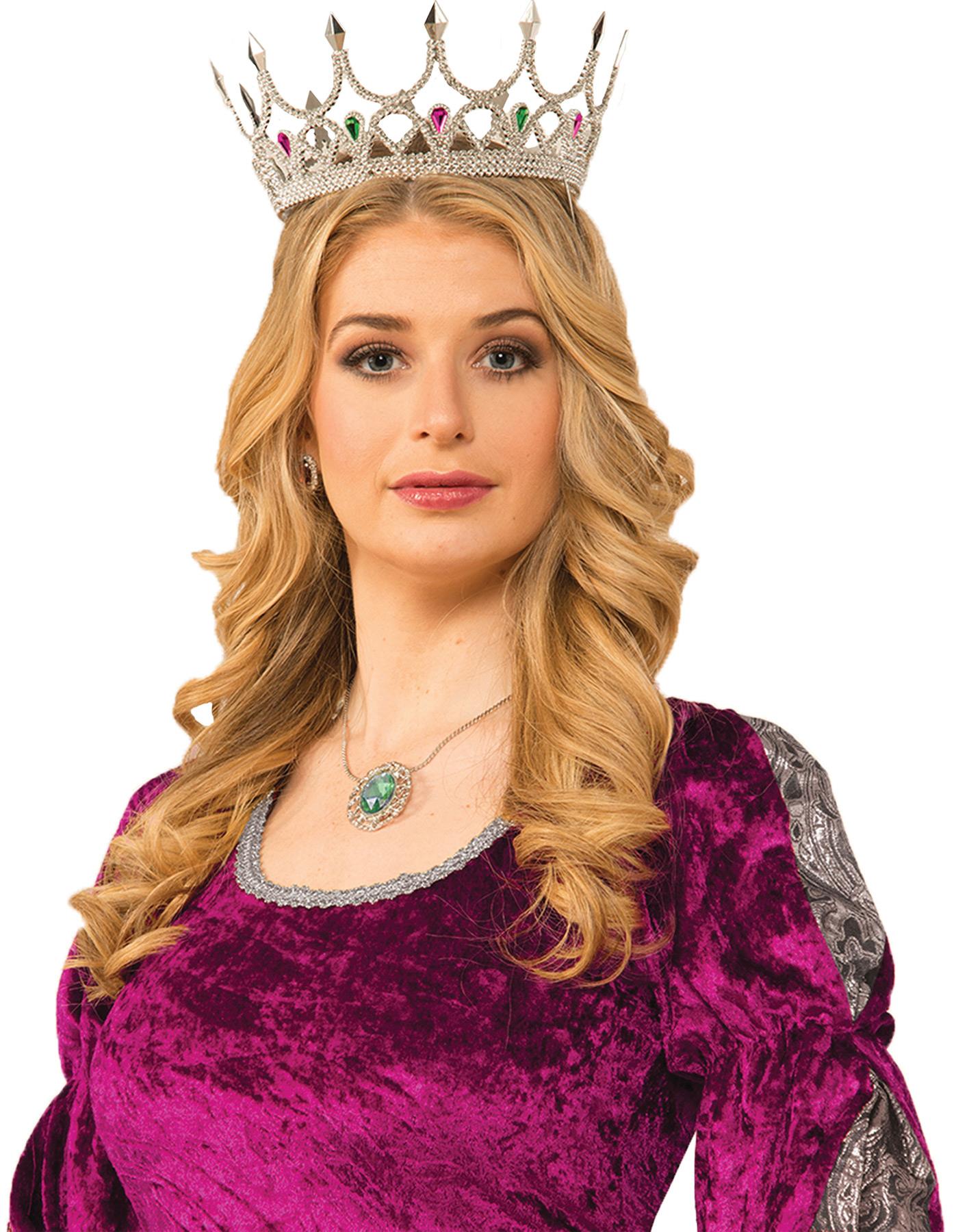 Royal Queen Crown Silver Adult Costume Accessory