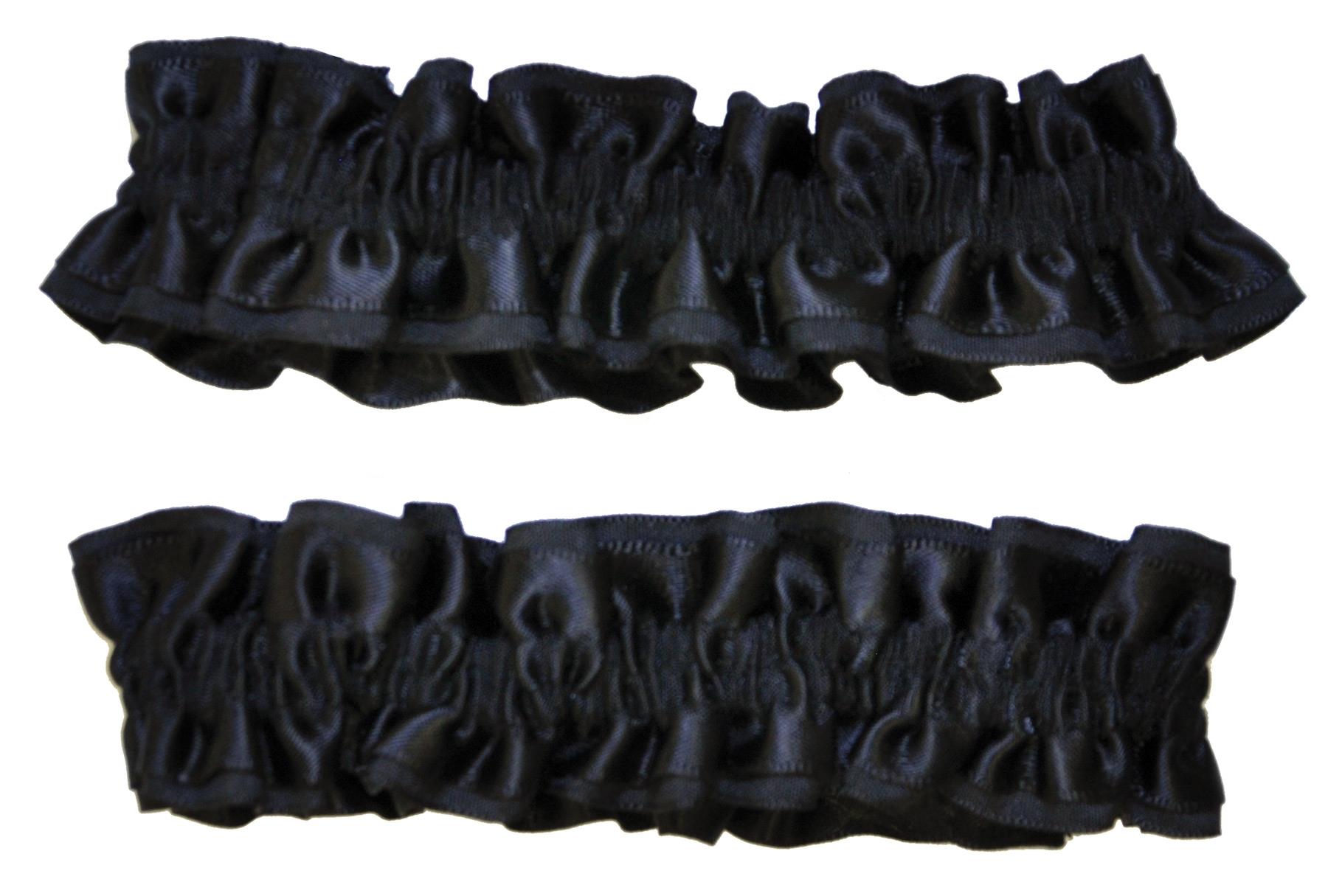 Armband Garters Pair Black Adult Costume Accessory