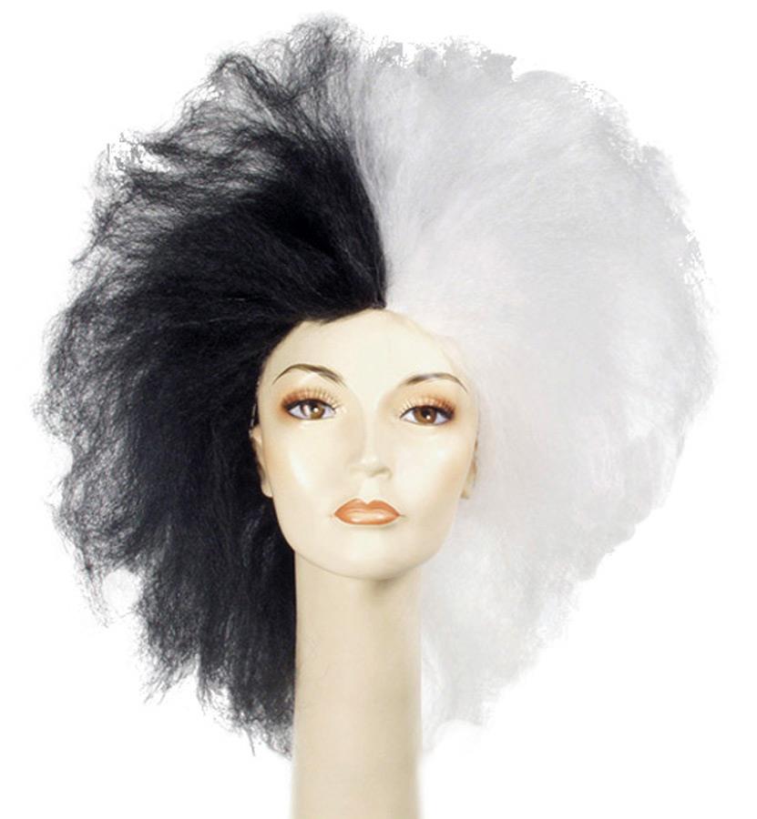 Kruell Extra Large Black White Adult Wig