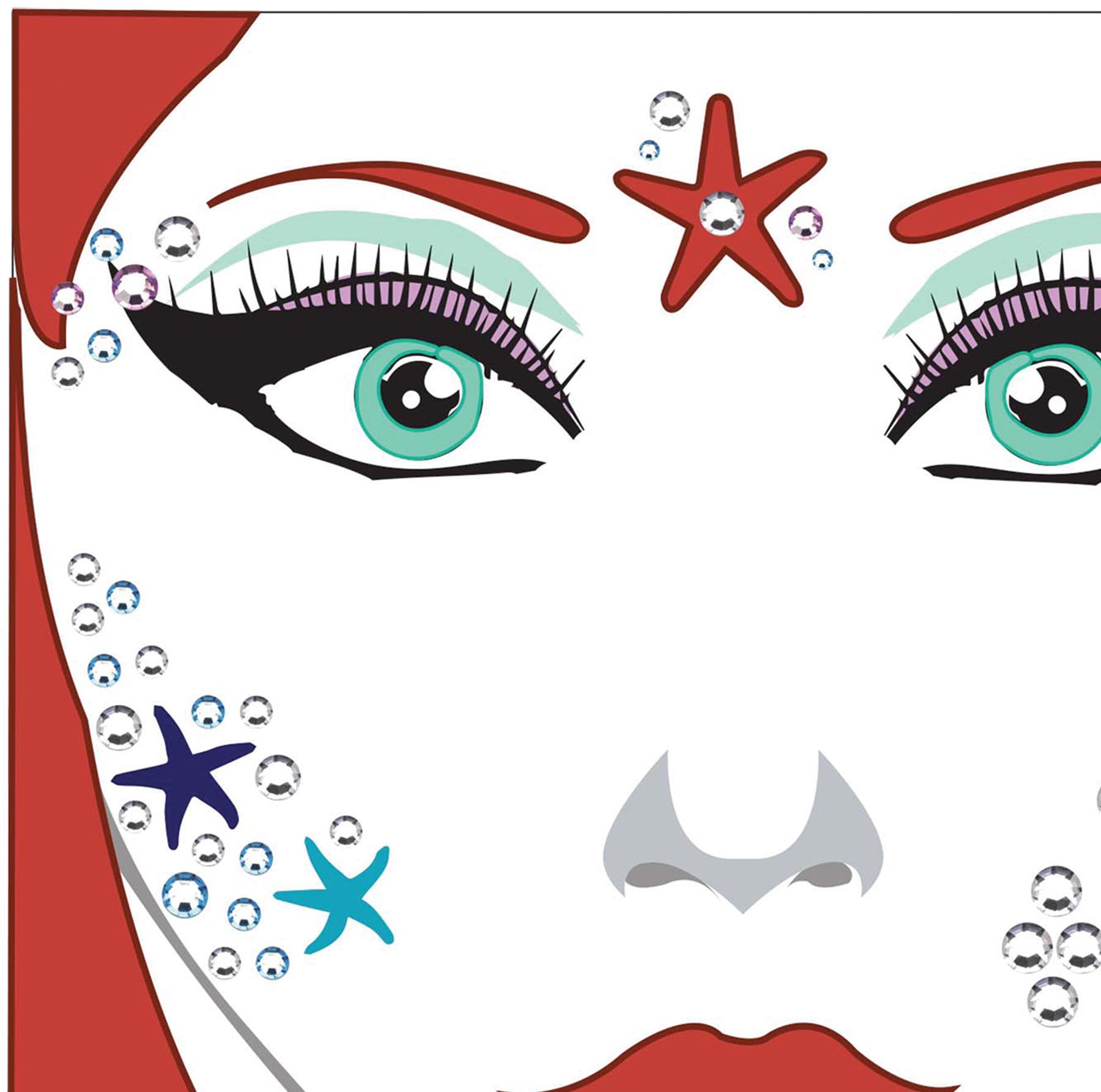 Face Decal Mermaid Adult Makeup Accessory