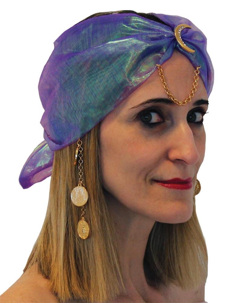 Fortune Teller Turban With Charms Adult Hat