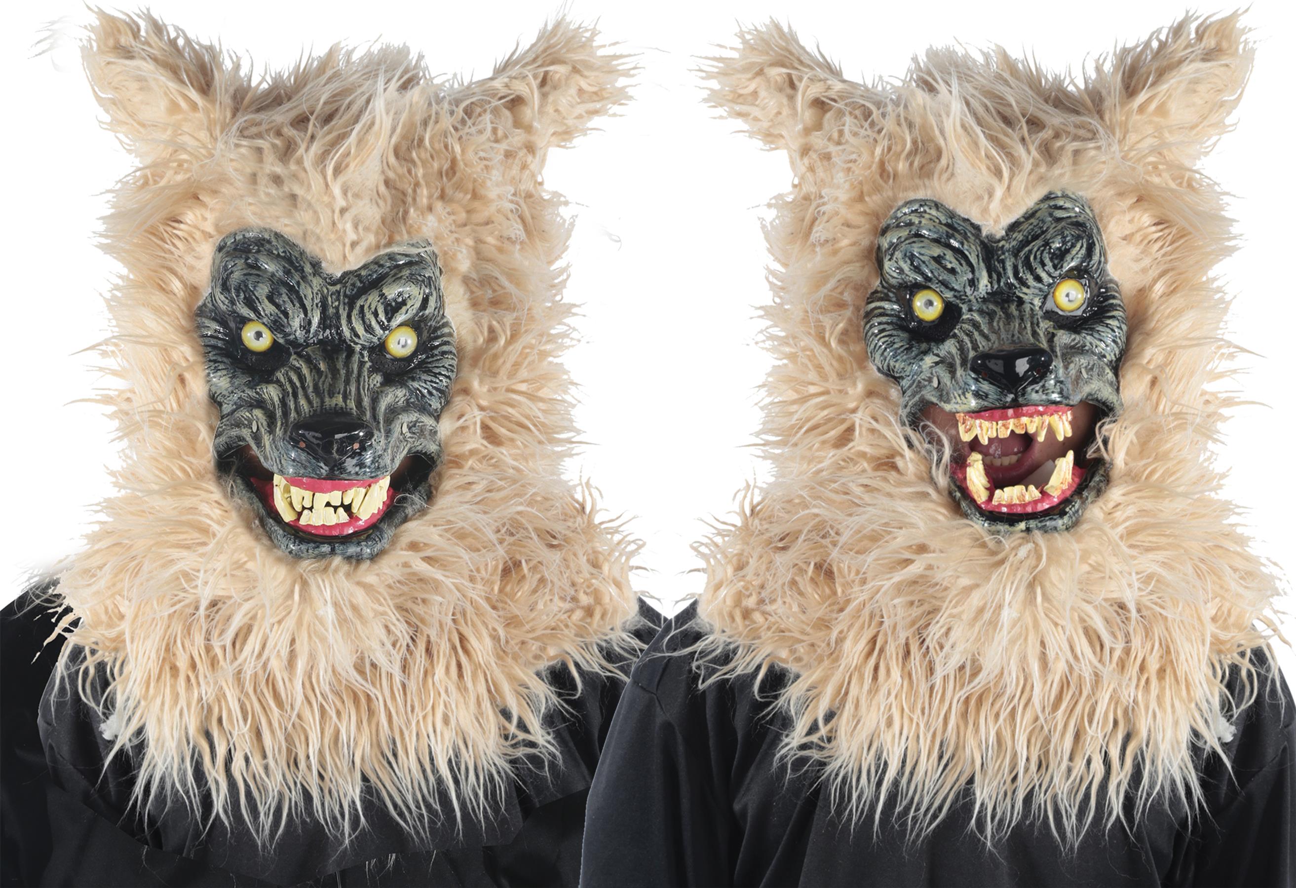 Blonde Werewolf Animated Sound Adult Mask