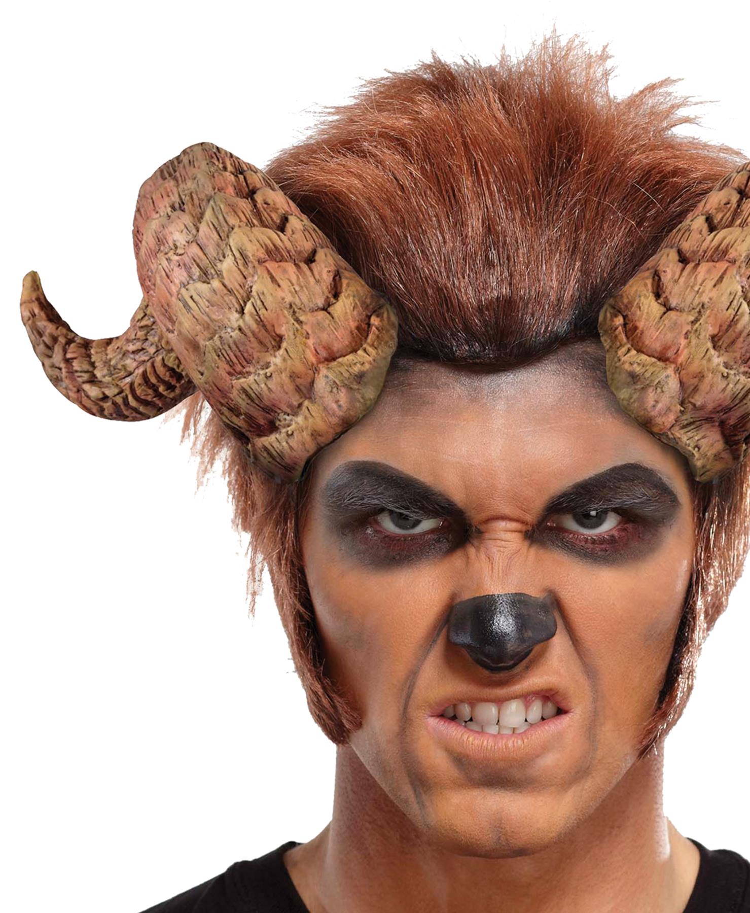 Curled Beast Horns Adult Costume Accessory