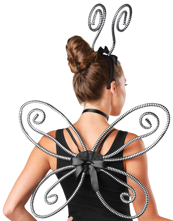 Striped Antenna Wings Fairy Adult Accessory Set