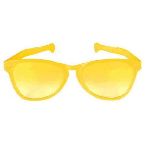 Yellow Giant Plastic Sunglasses Adult Costume Accessory