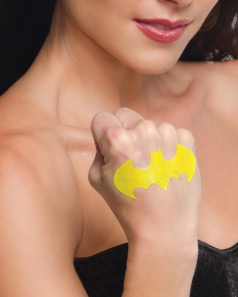 Batgirl Glitter Tattoo Makeup Accessory