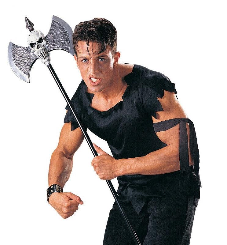 Warrior Deluxe Skull Battle Axe Costume Accessory