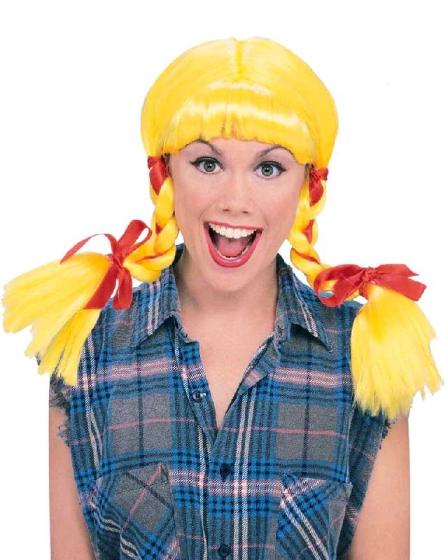 Country Girl Yellow Adult Wig