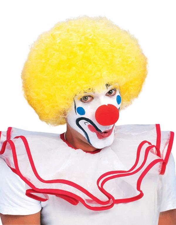 Clown Yellow Afro Adult Wig