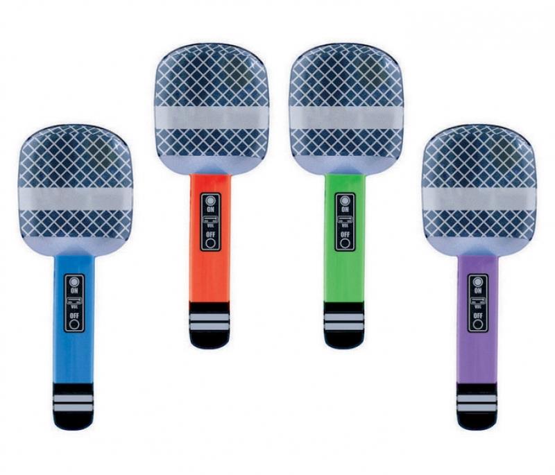 Inflatable Microphone Costume Accessory Pack of 4