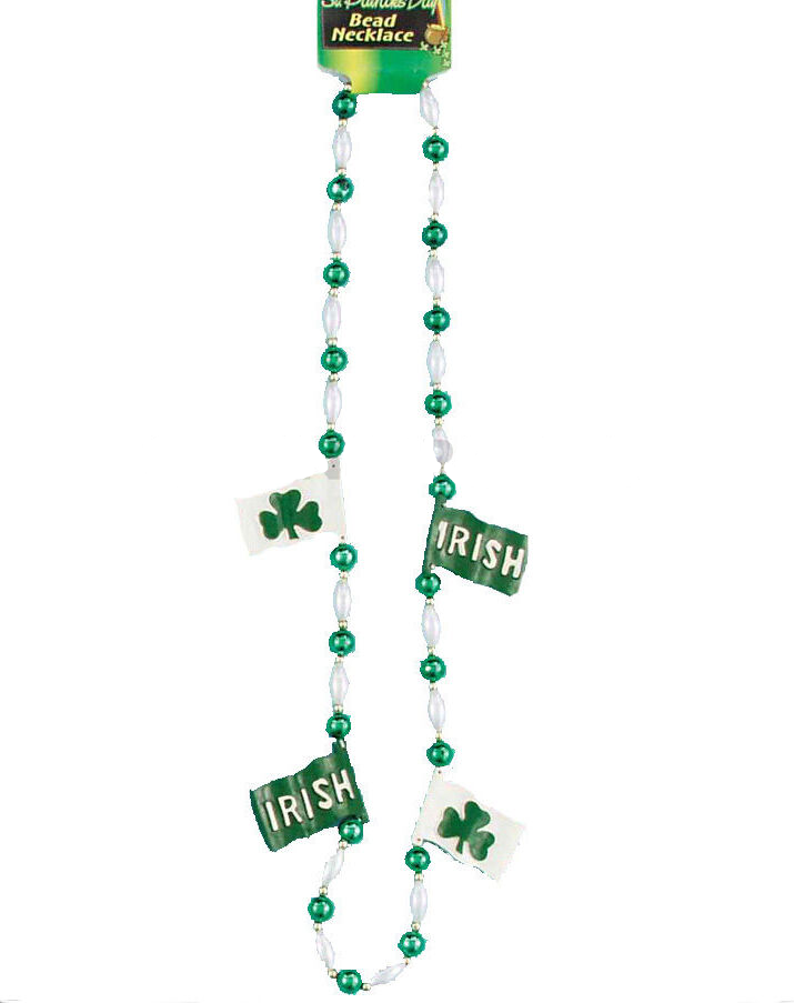 St. Patrick's Day Irish Flag Beads Adult Costume Accessory