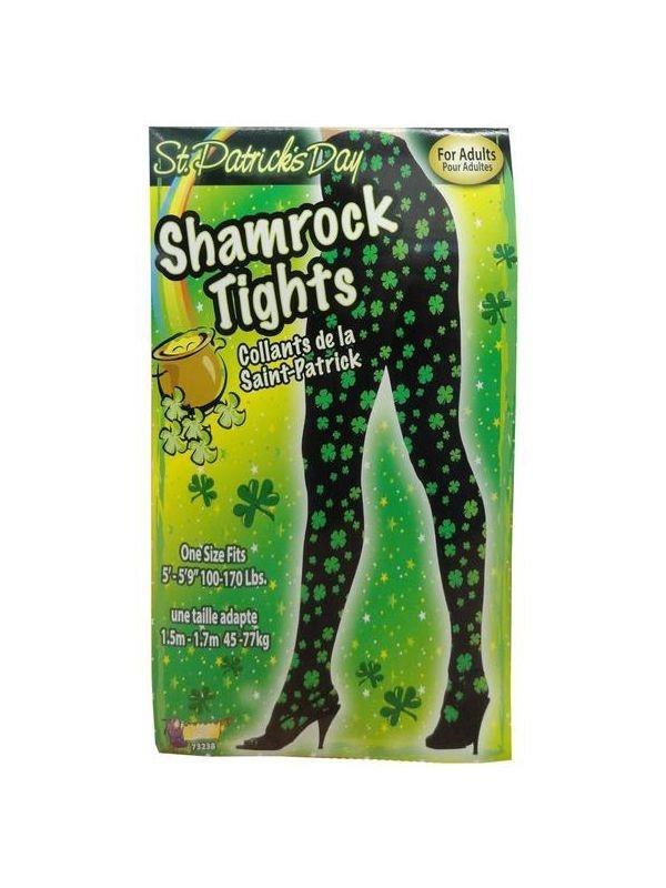 St. Patrick's Day Black Shamrock Tights Adult Costume Accessory
