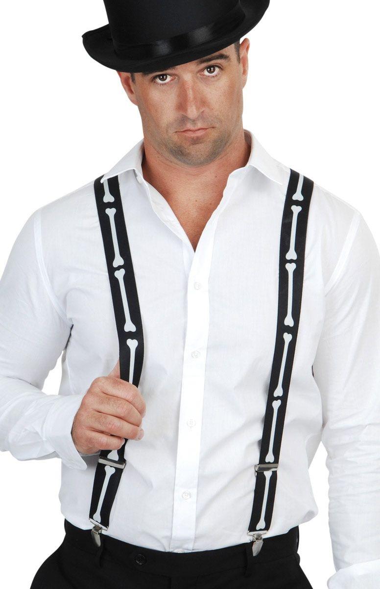 Skeleton Suspenders Adult Costume Accessory