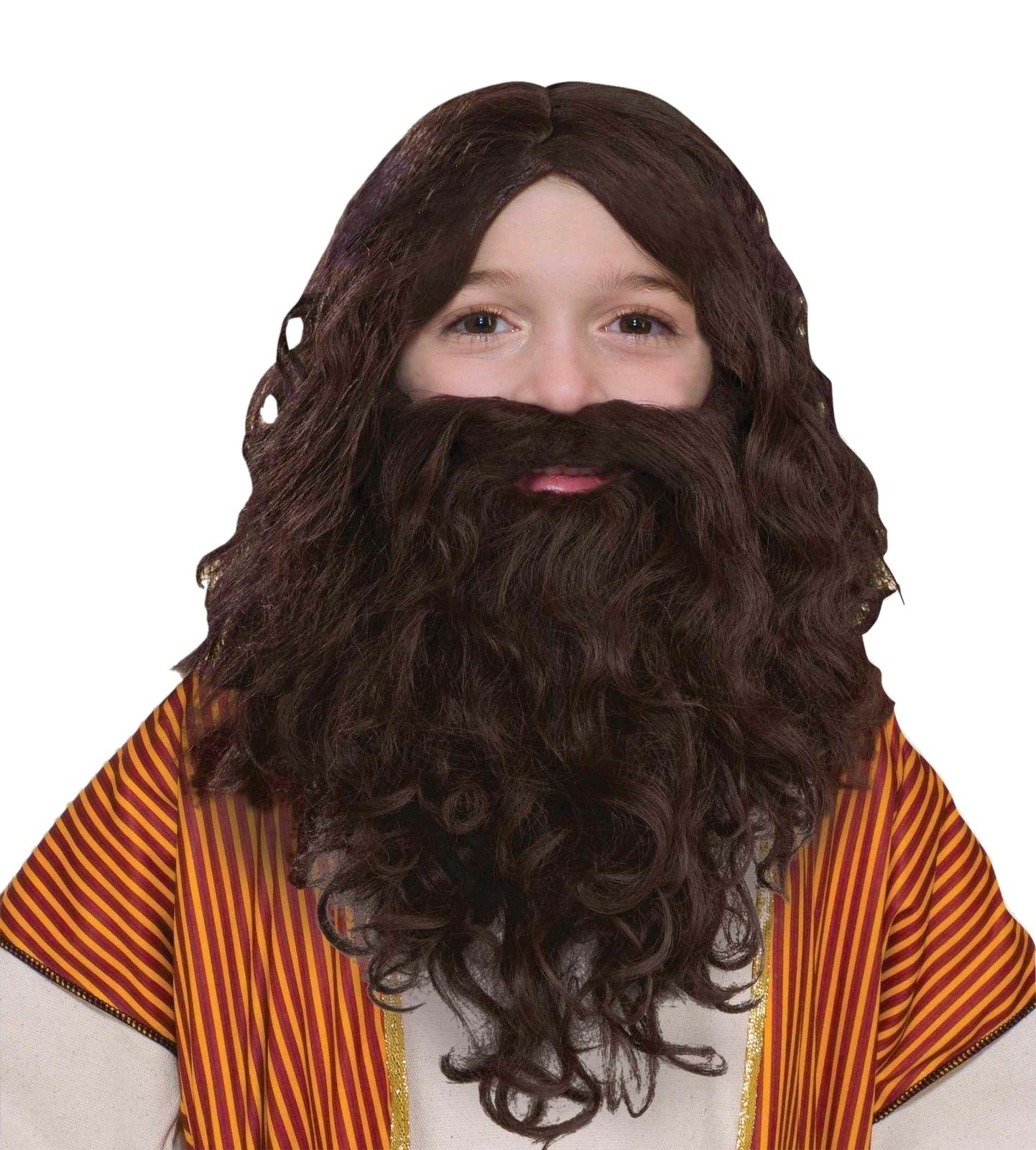 Biblical Wig and Beard Child Accessory Set
