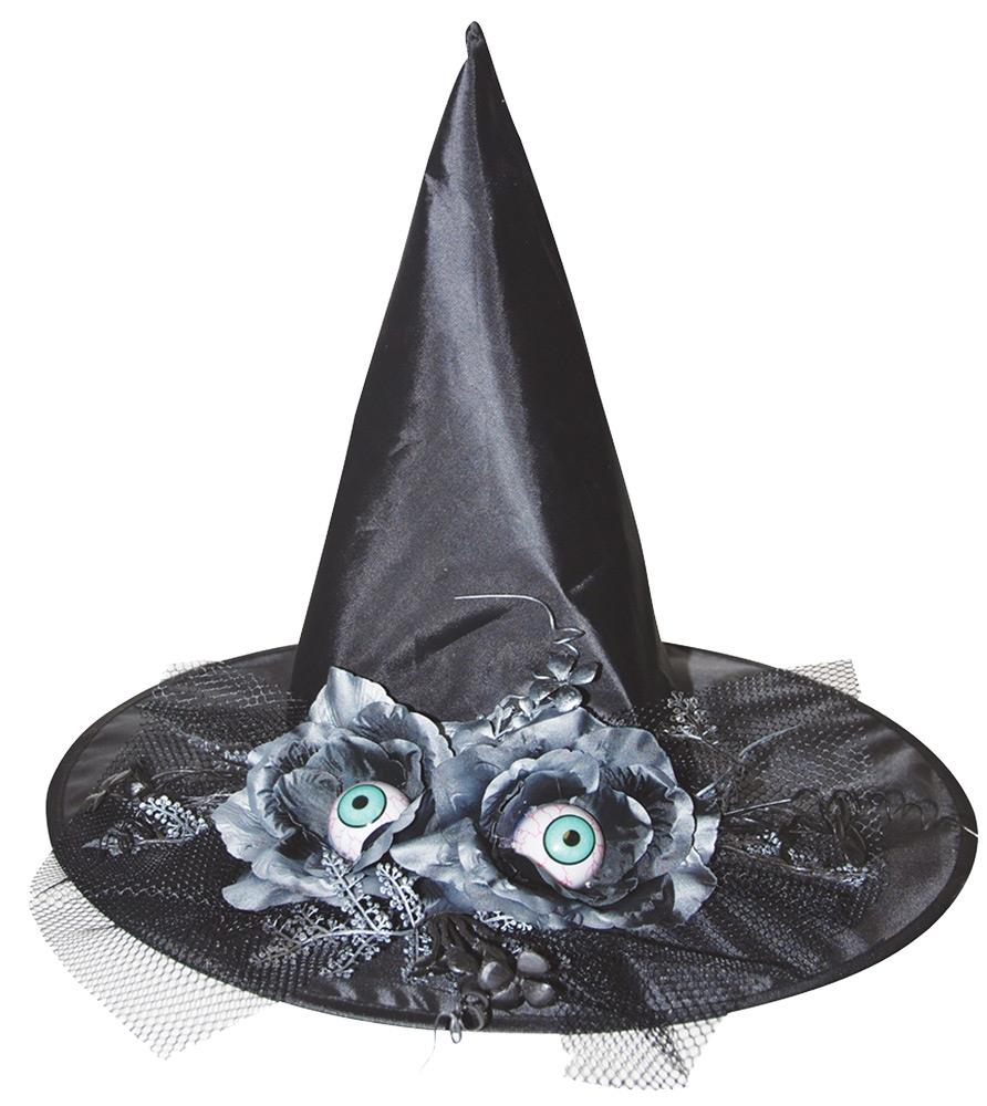 Eyeball Flowers 19in Witch Adult Hat