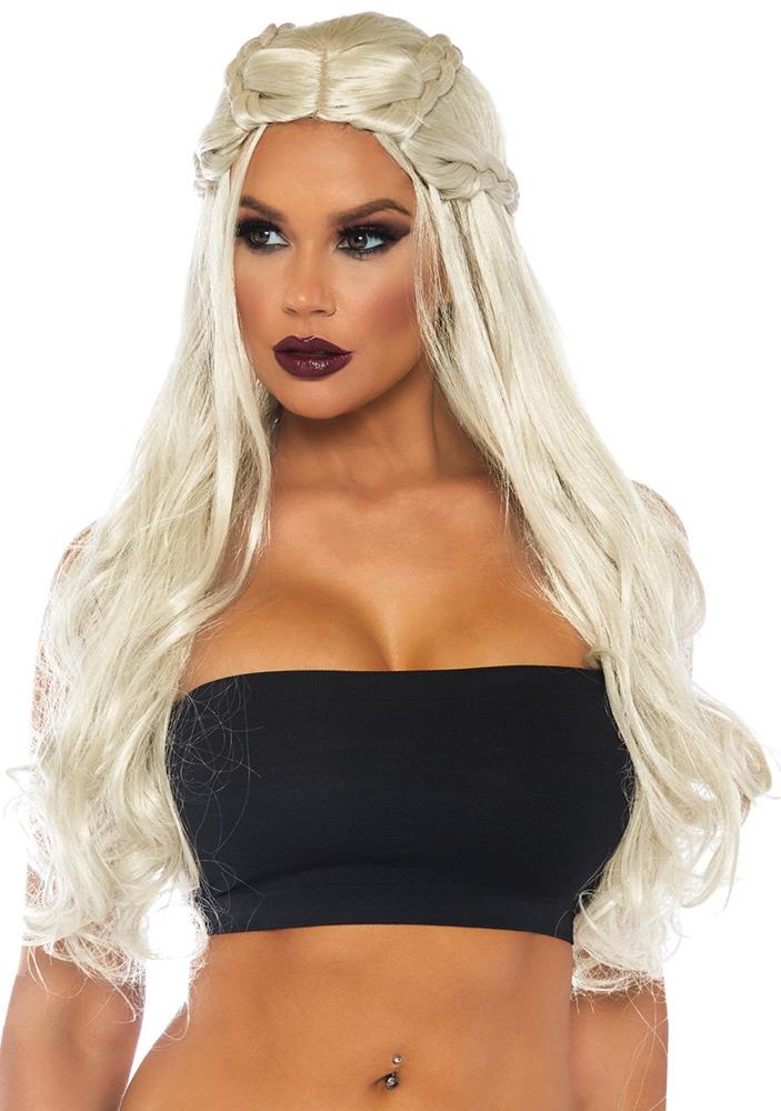 Braided Long Wavy Blonde Adult Wig