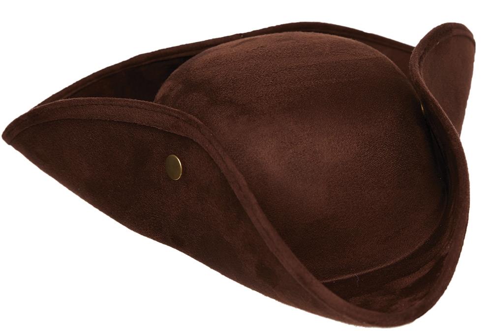 Faux Suede Tricorn Adult Hat