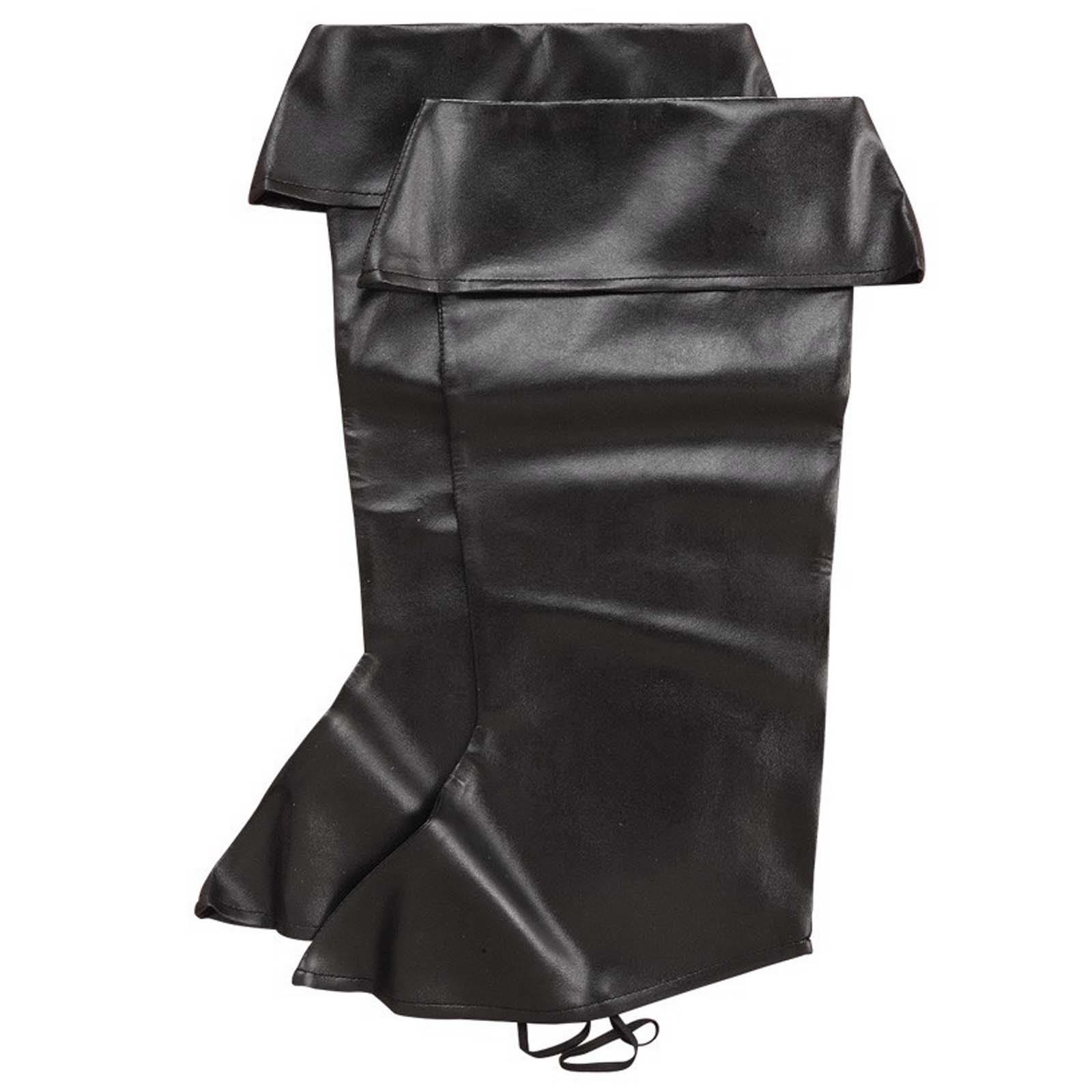 Pirate Black Vinyl Adult Boot Tops