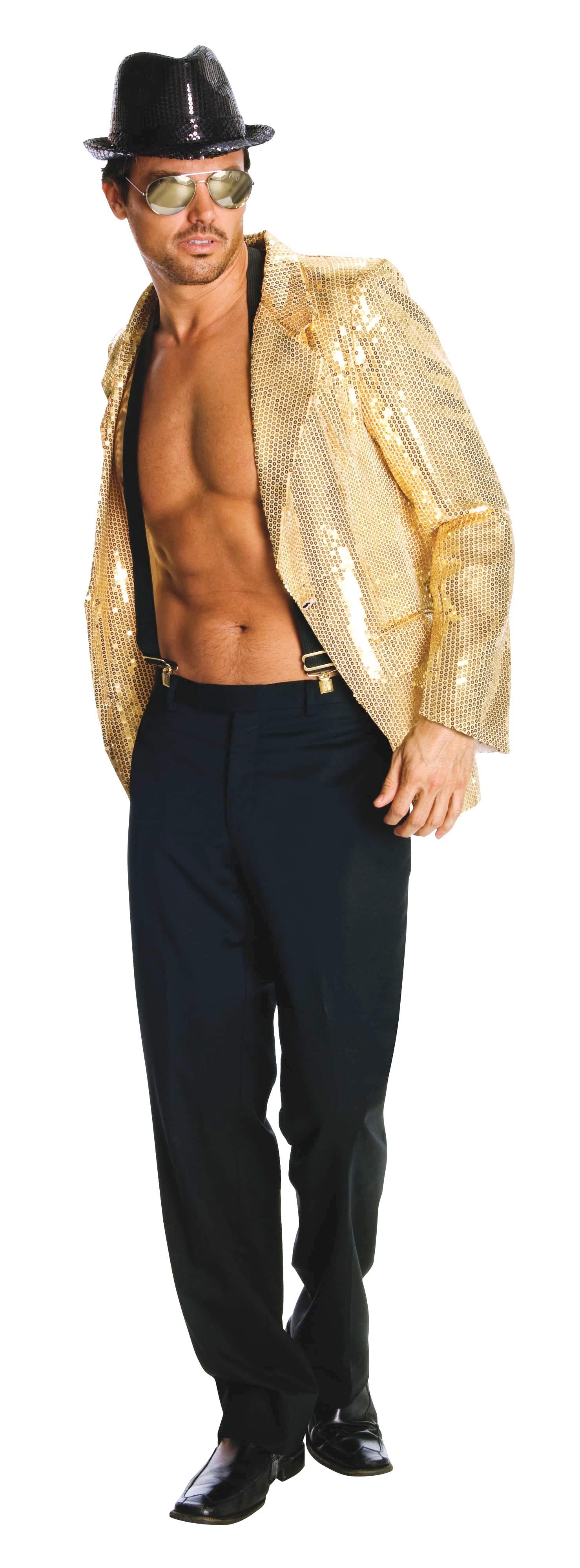 Gold Sequin Jacket Adult Costume XL