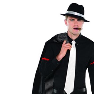 Roaring 20's Satin Finish Gangster Tie Adult Costume Accessory