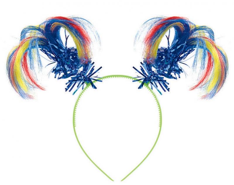 Rainbow Ponytail Headbopper Adult Costume Accessory