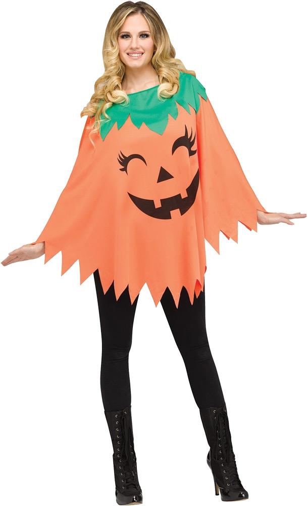 Pumpkin Poncho Adult Costume Accessory