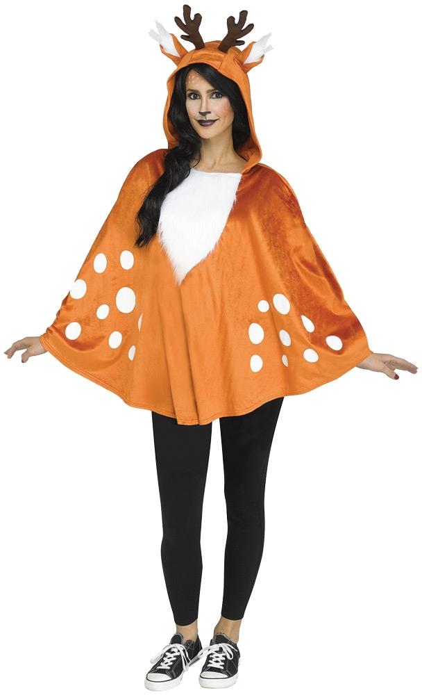 Fawn Character Poncho Adult Costume Accessory