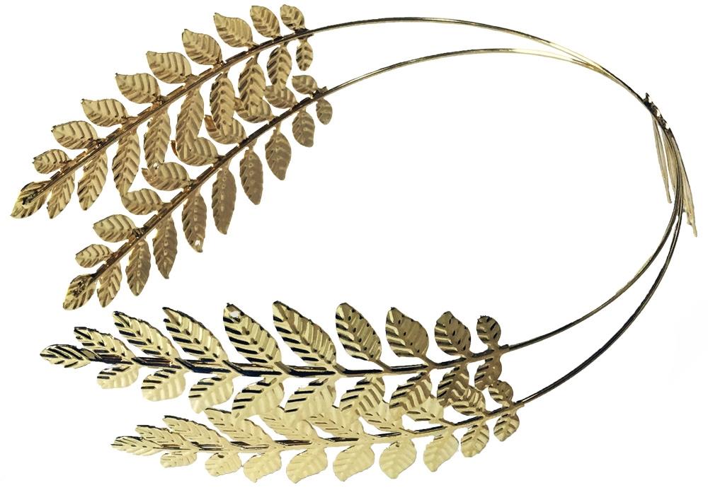 Metal Leaf Comb Headband Adult Costume Accessory