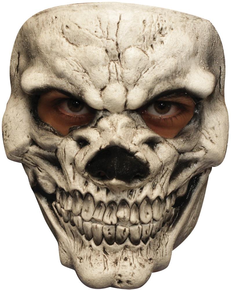 Skull 3 White Adult Mask
