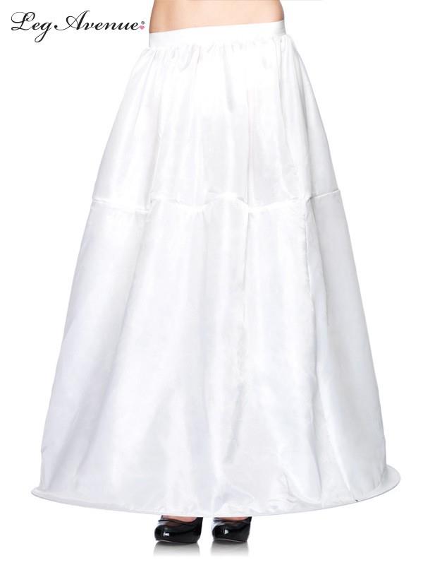 Long White Hoop Skirt Adult Costume Accessory