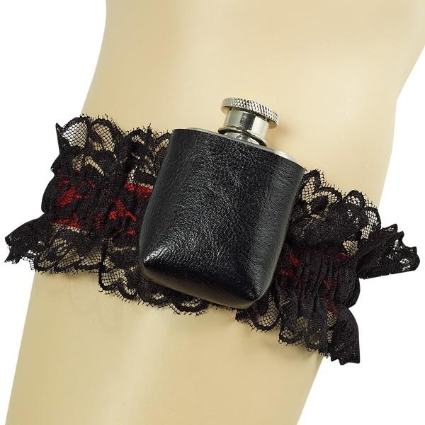 Gangster Garter With Flask Adult Costume Accessory