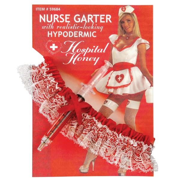 Nurse Garter With Syringe Adult Costume Accessory