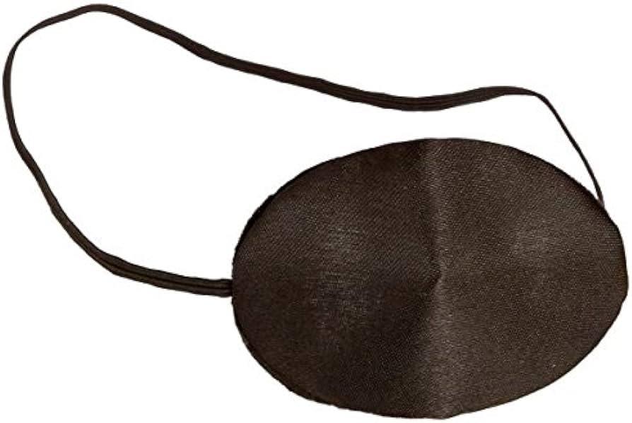 Pirate Silk Black Eye Patch Adult Costume Accessory
