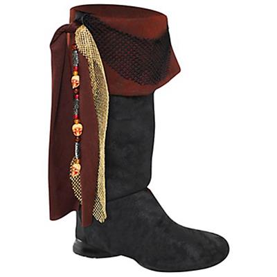 Pirate Fabric Gold Trim Boot Tops Adult Costume Accessory