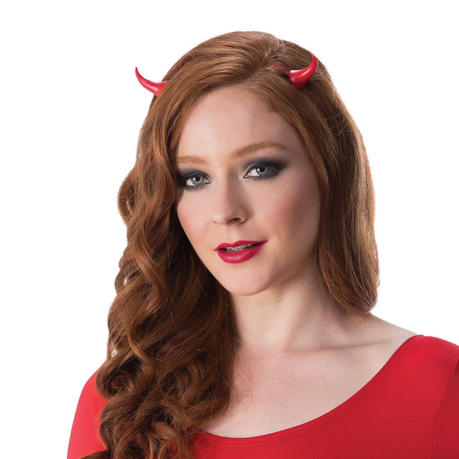 Clip On Devil Horns Adult Costume Accessory